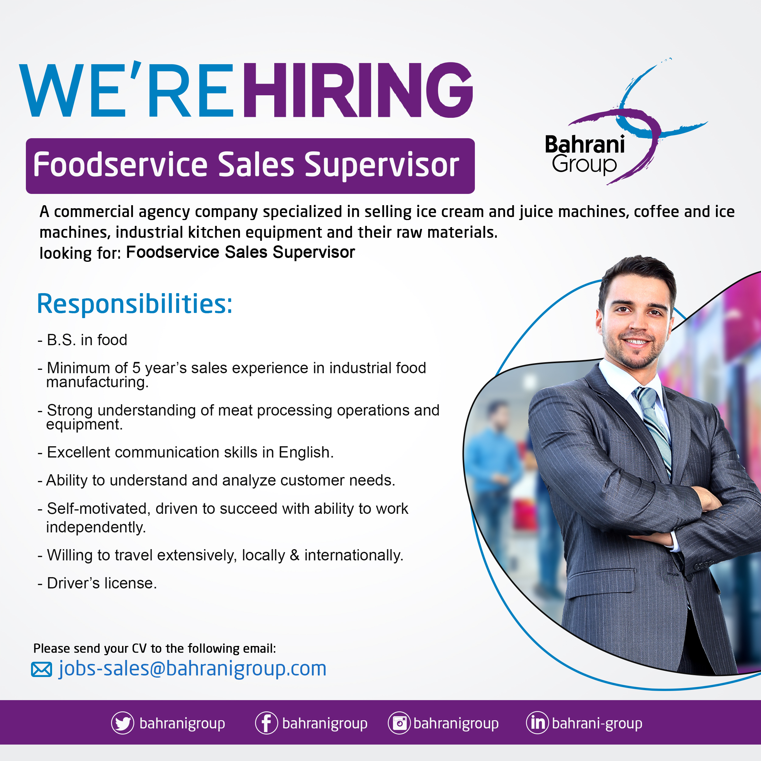 Food Service Sales Supervisor